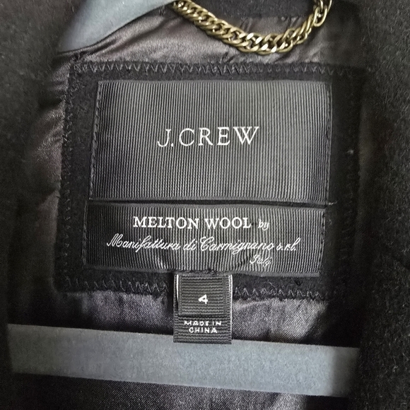 J.Crew topcoat Melton Wool by Manifatara di carnignano Italy Winter Long Coat - Picture 13 of 15